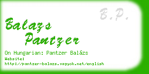 balazs pantzer business card